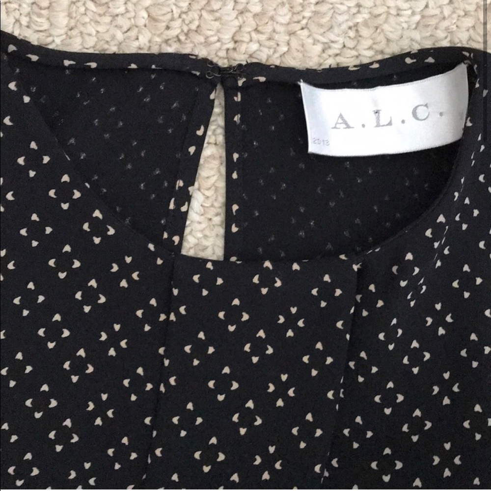 A.L.C. Black silk tank